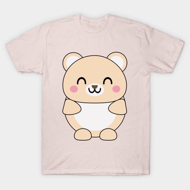 Cute Kawaii Baby Bear T-Shirt by Kam Bam Designs